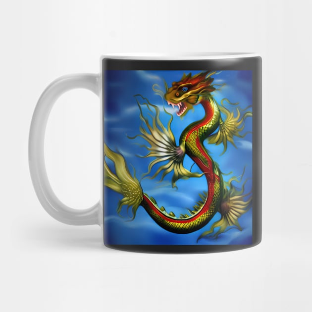 Aquatic Chinese Fish Dragon by dragynrain